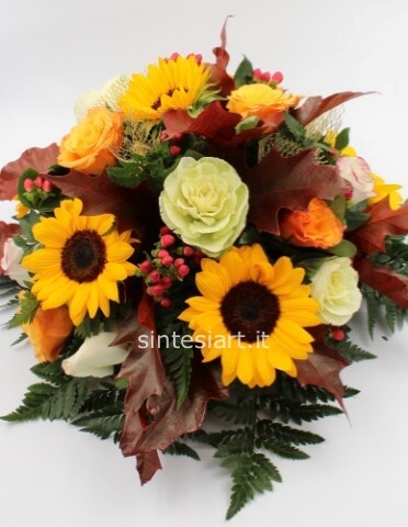 Centrotavola con girasoli