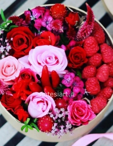 Flower Box Sangria con fiori freschi