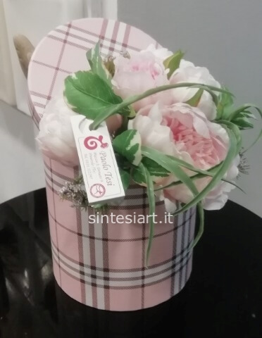 LESING Fiori artificiali in vaso di seta rosa composizioni fiori